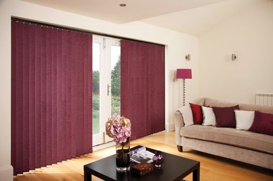 Red Vertical Curtain Electric Blackout Suitable For Living Room, Bedroom, Office, Balcony Partition