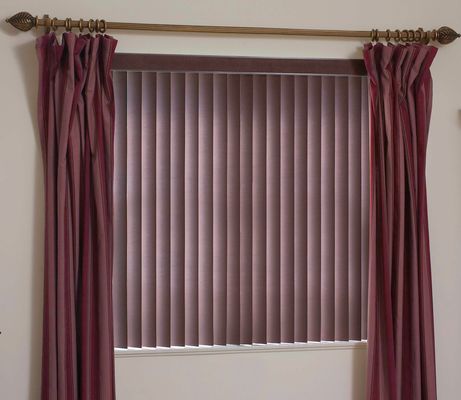 Red Vertical Curtain Electric Blackout Suitable For Living Room, Bedroom, Office, Balcony Partition