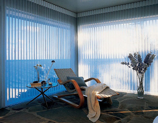 Semi Blindness Office Curtain Drape Bedroom Bathroom Balcony Vertical Blinds Fabric Pull Curtain