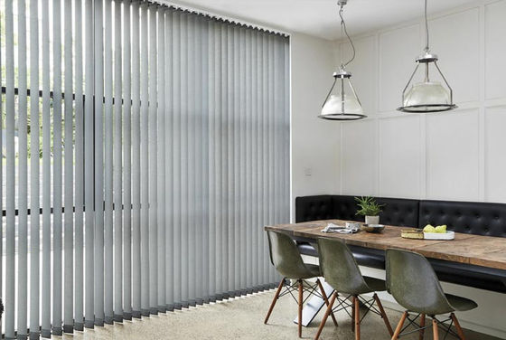 Double Opening Intelligent Window Blinds Fantasy Vertical Shading Office Floor To Ceiling Partition