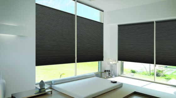 Non Punching Embedded Electric Honeycomb Curtain For Sun Shading Insulation In Sunlight Rooms