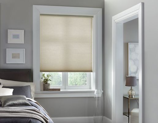 Non Perforated Honeycomb Curtains Sunshades Windows 25mm Blade