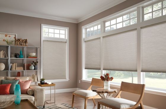 Non Perforated Honeycomb Curtains Sunshades Windows 25mm Blade