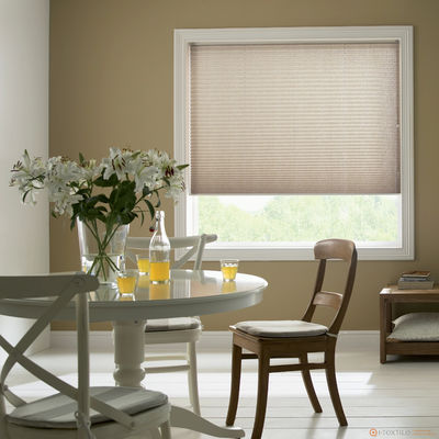 Non Perforated Honeycomb Curtains Sunshades Windows 25mm Blade