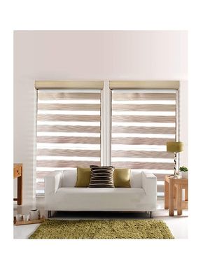 Double Layer Zebra Soft Gauze Blackout Curtains Office Bathroom Engineering Sunshade And Sunscreen