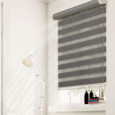Luxury Electric Zebra Curtains Double Layer Waterproof Fully Shading
