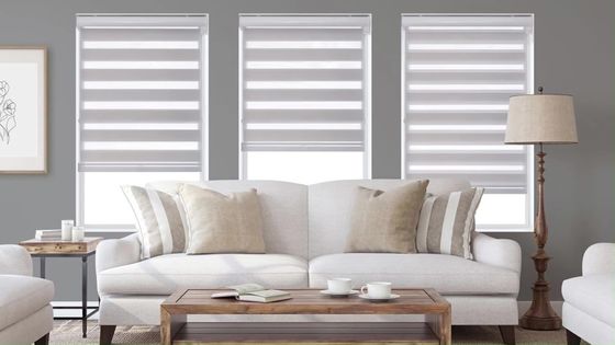 Mildew Resistant Blackout Pull Bead Zebra Curtain For Kitchen